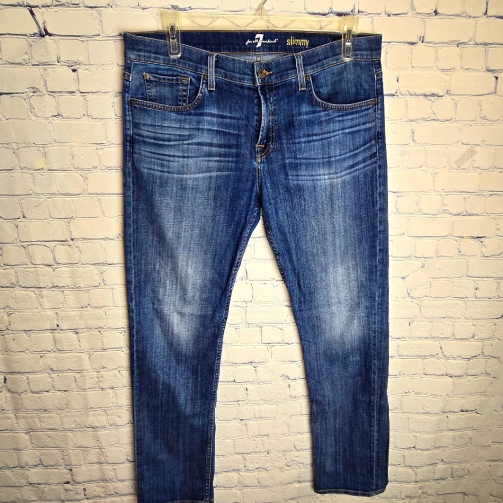 7 For All Mankind Slimmy Blue Jeans Size 34